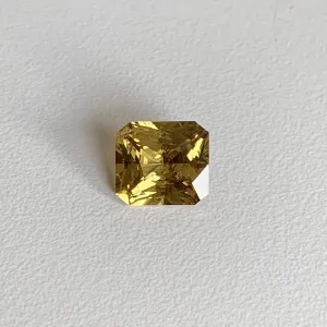 3.56 ct. Radiant Cut Brownish Green Sapphire
