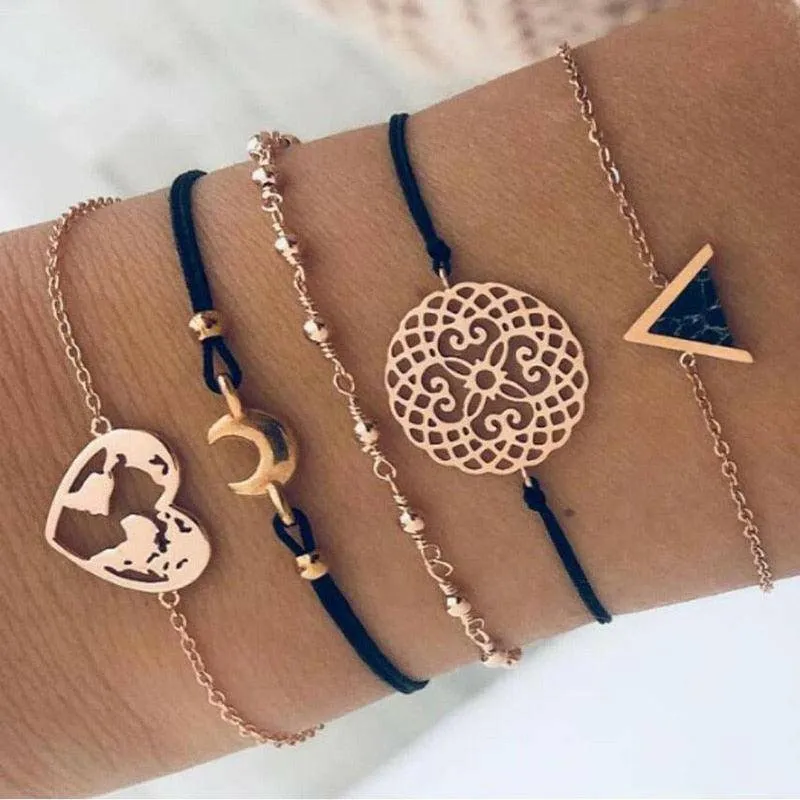 4pcs/Set Bohemian Stone beads bracelets