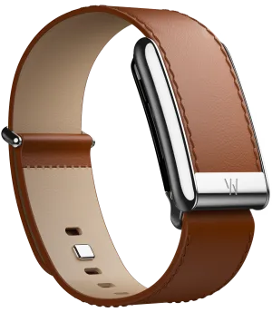 5.0 LeatherLuxe Straight Band | Chestnut/Cream with Titanium