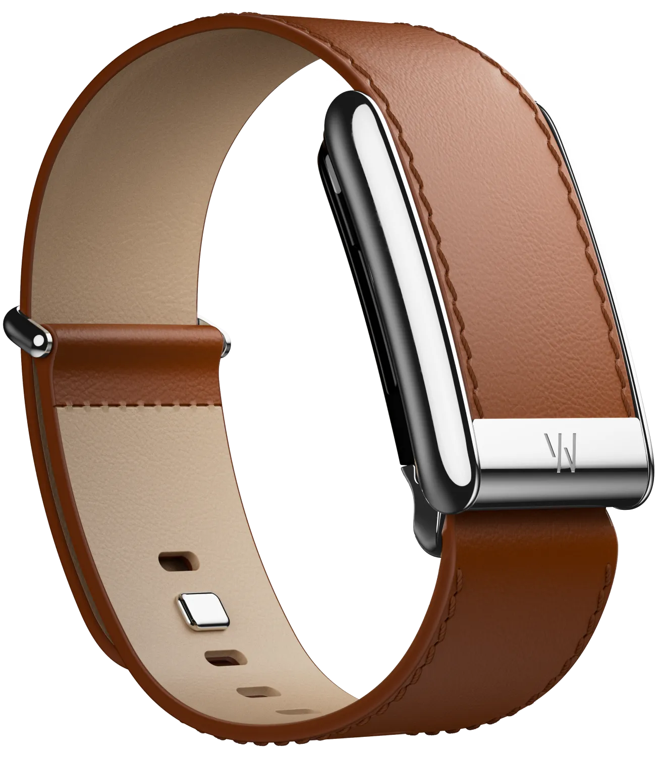 5.0 LeatherLuxe Straight Band | Chestnut/Cream with Titanium
