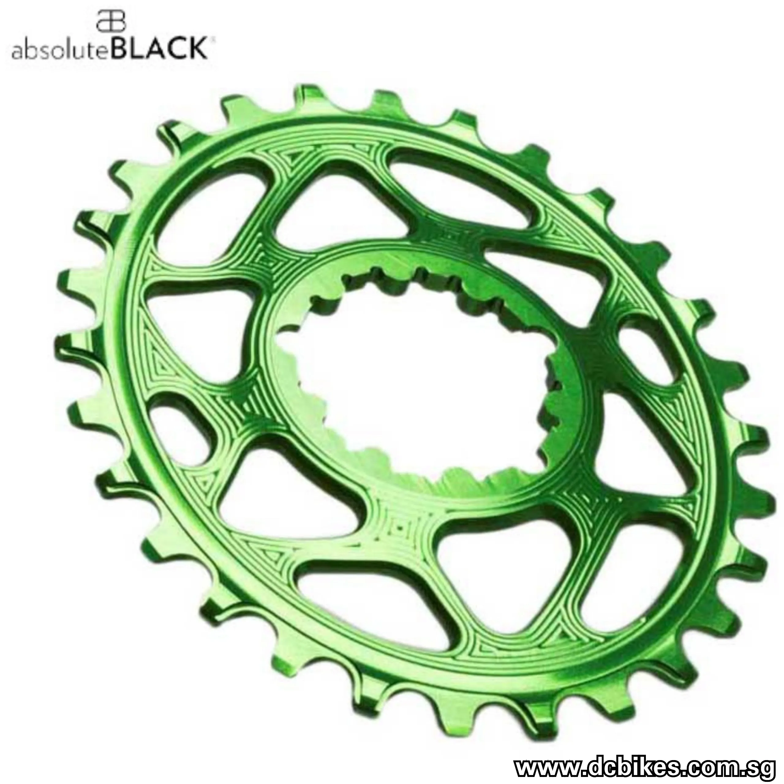 AbsoluteBLACK 30T/32T/34T Oval Chain Ring For SRAM DUB GXP 6mm Offset