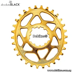 AbsoluteBLACK 30T/32T/34T Oval Chain Ring For SRAM DUB GXP 6mm Offset