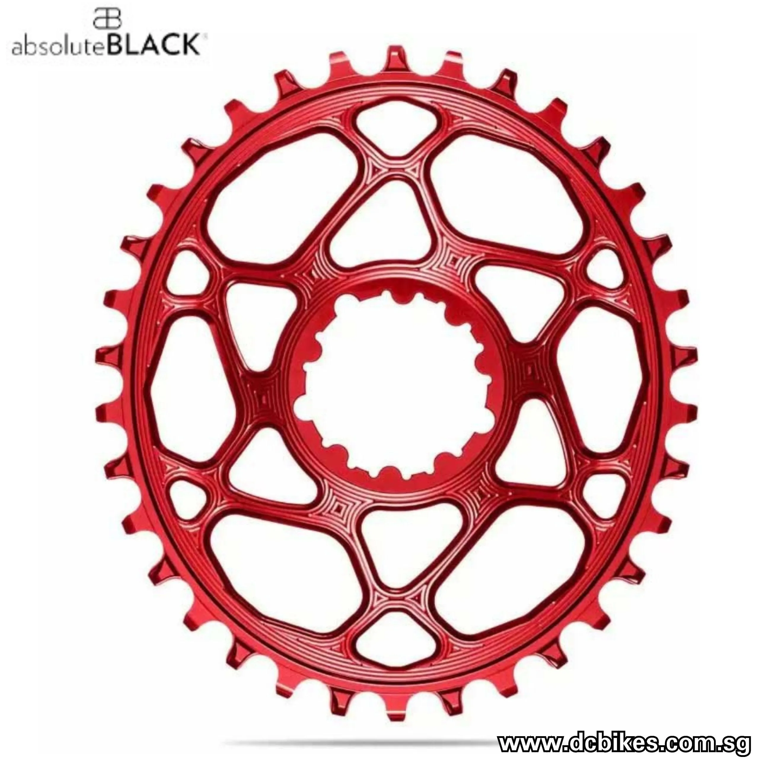 AbsoluteBLACK 30T/32T/34T Oval Chain Ring For SRAM DUB GXP 6mm Offset
