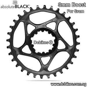 Absoluteblack 32T | 34T Boost 3mm Offset Round Direct Mount Chain Ring For Sram Crank