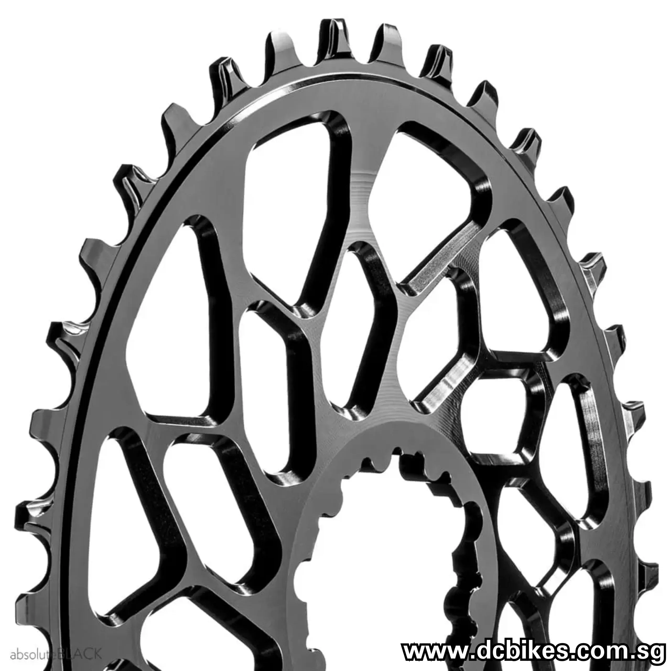 AbsoluteBlack 42T | 44T Oval 6mm Chain Ring For Sram Direct Mount GXP/BB30/DUB 