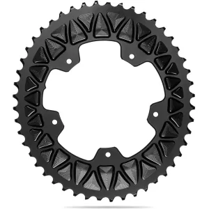 absoluteBLACK Oval Premium Shimano 110BCD 5 Bolt Double Sub Compact Chainring