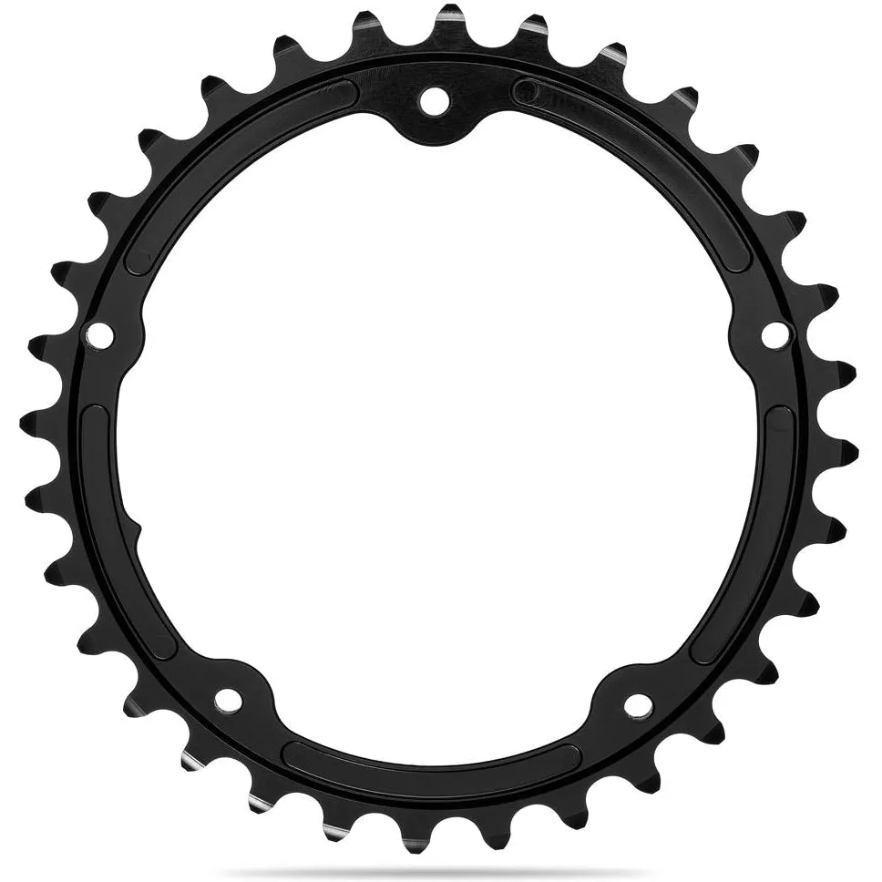 absoluteBLACK Oval Premium Shimano 110BCD 5 Bolt Double Sub Compact Chainring