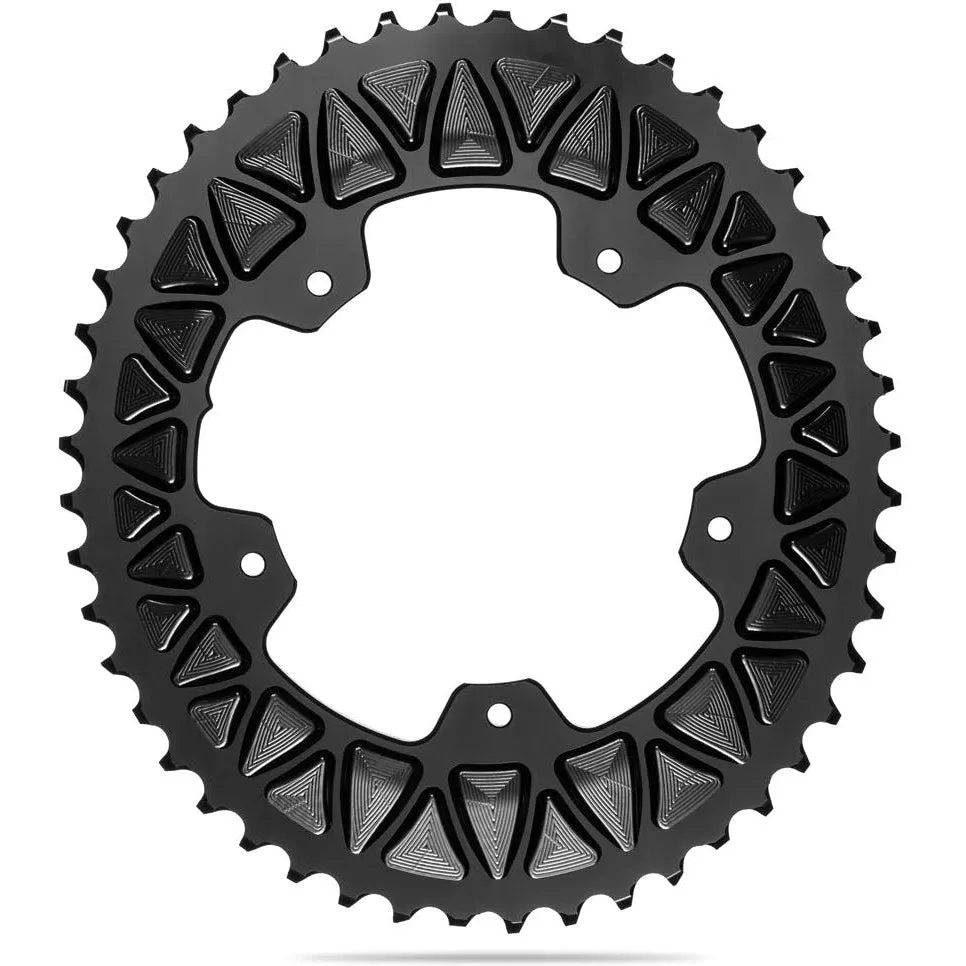 absoluteBLACK Oval Premium Shimano 110BCD 5 Bolt Double Sub Compact Chainring