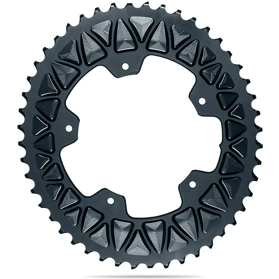 absoluteBLACK Oval Premium Shimano 110BCD 5 Bolt Double Sub Compact Chainring