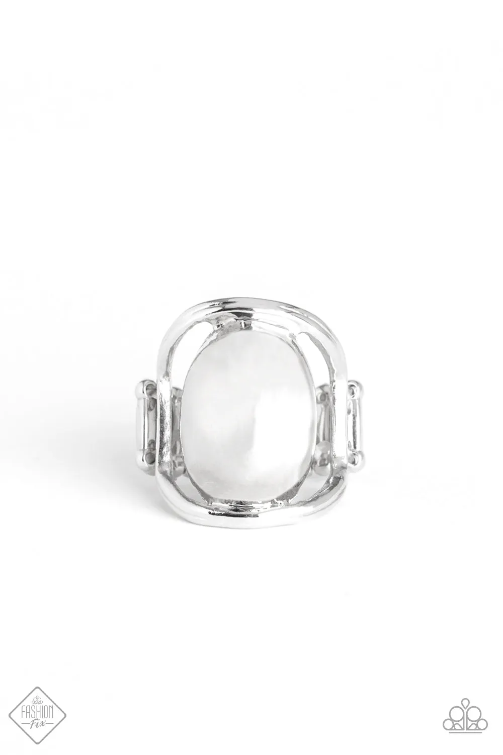 All Shine, All The Time - Silver - Paparazzi Ring - August 2019 Magnificent Musings