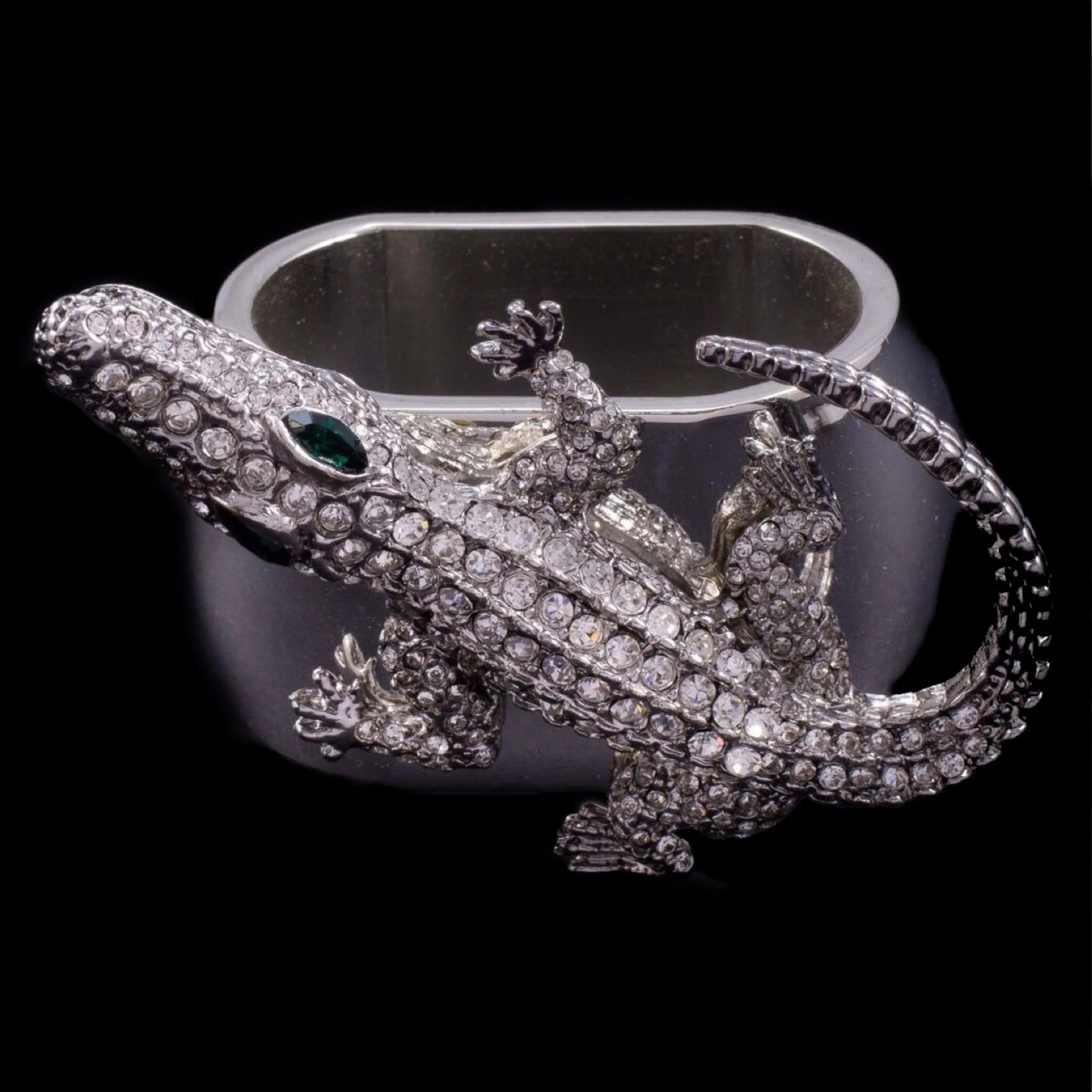 Alligator Napkin Ring Featuring Premium® Crystal | Set of 4