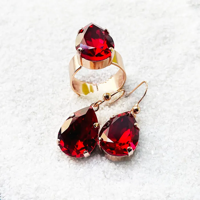 Amelie Red Earrings