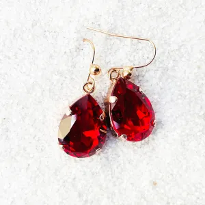 Amelie Red Earrings