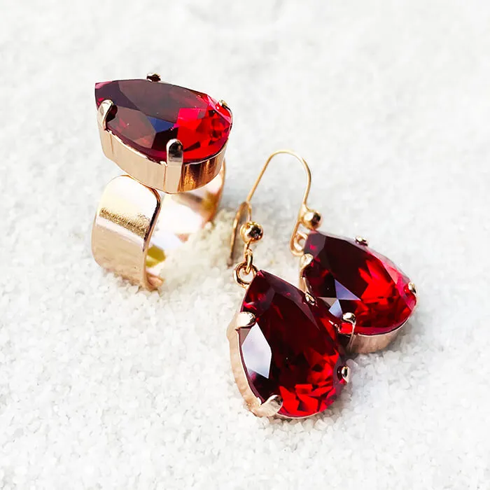 Amelie Red Earrings