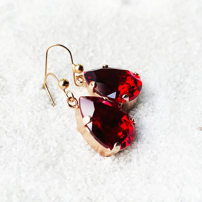 Amelie Red Earrings