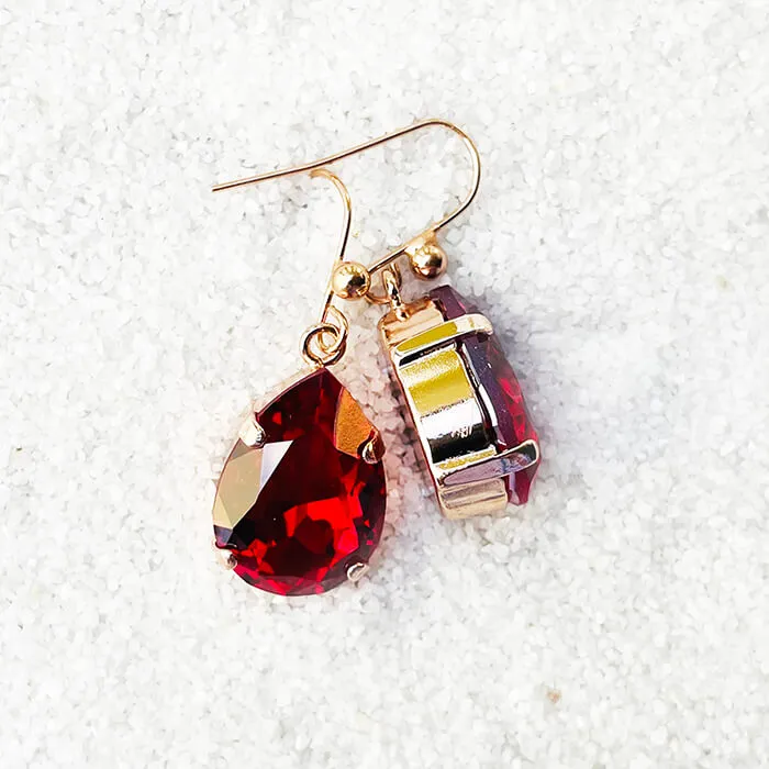 Amelie Red Earrings