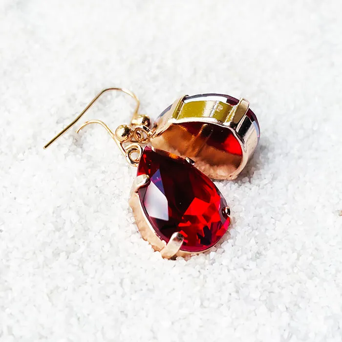 Amelie Red Earrings