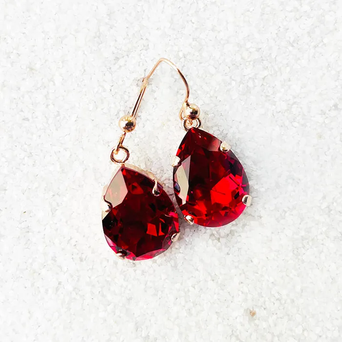 Amelie Red Earrings