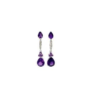 Amethyst Earring in .925 Sterling Silver - KST 52215