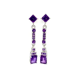 Amethyst Earring in .925 Sterling Silver - KST 52608