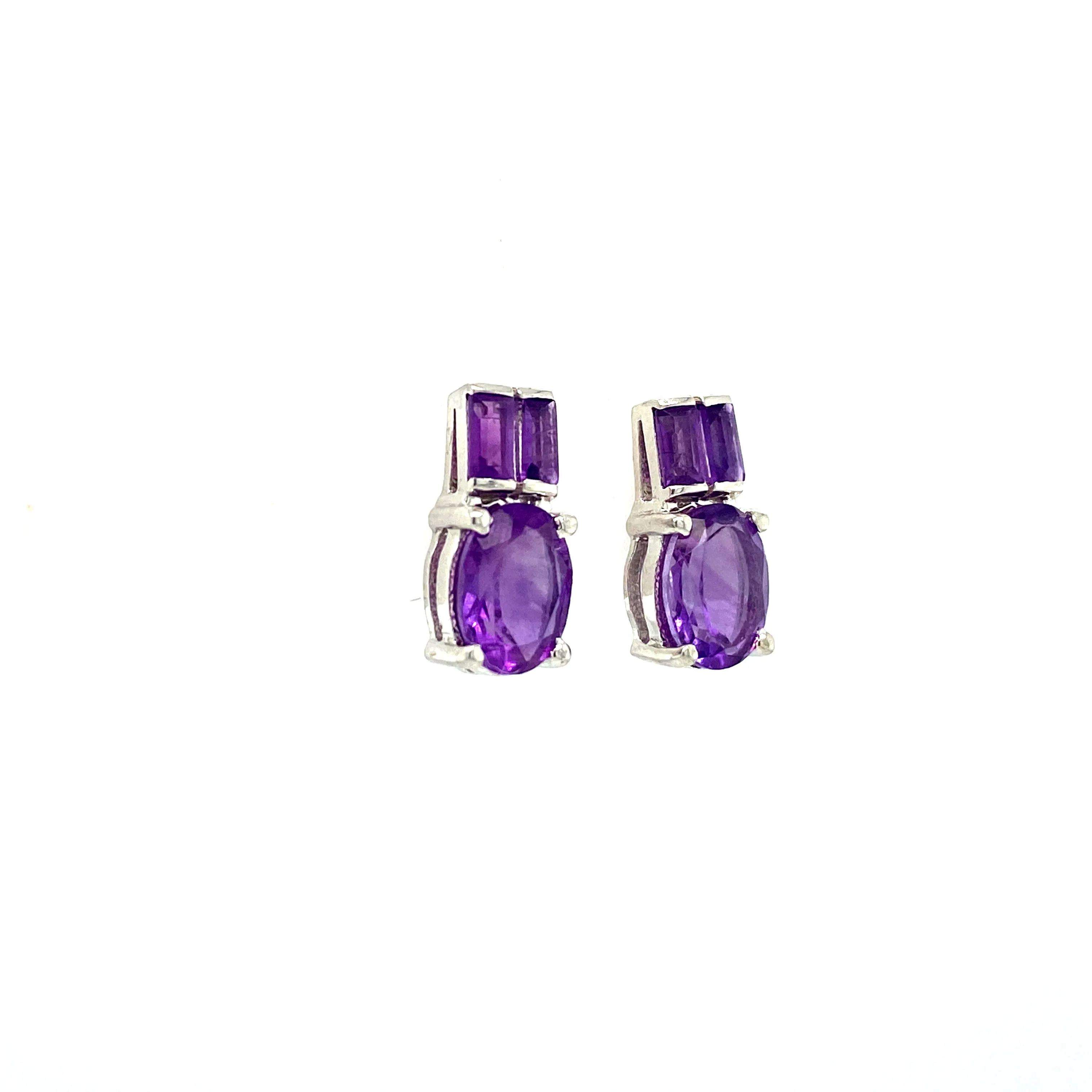 Amethyst Earring in .925 Sterling Silver - KST 52749