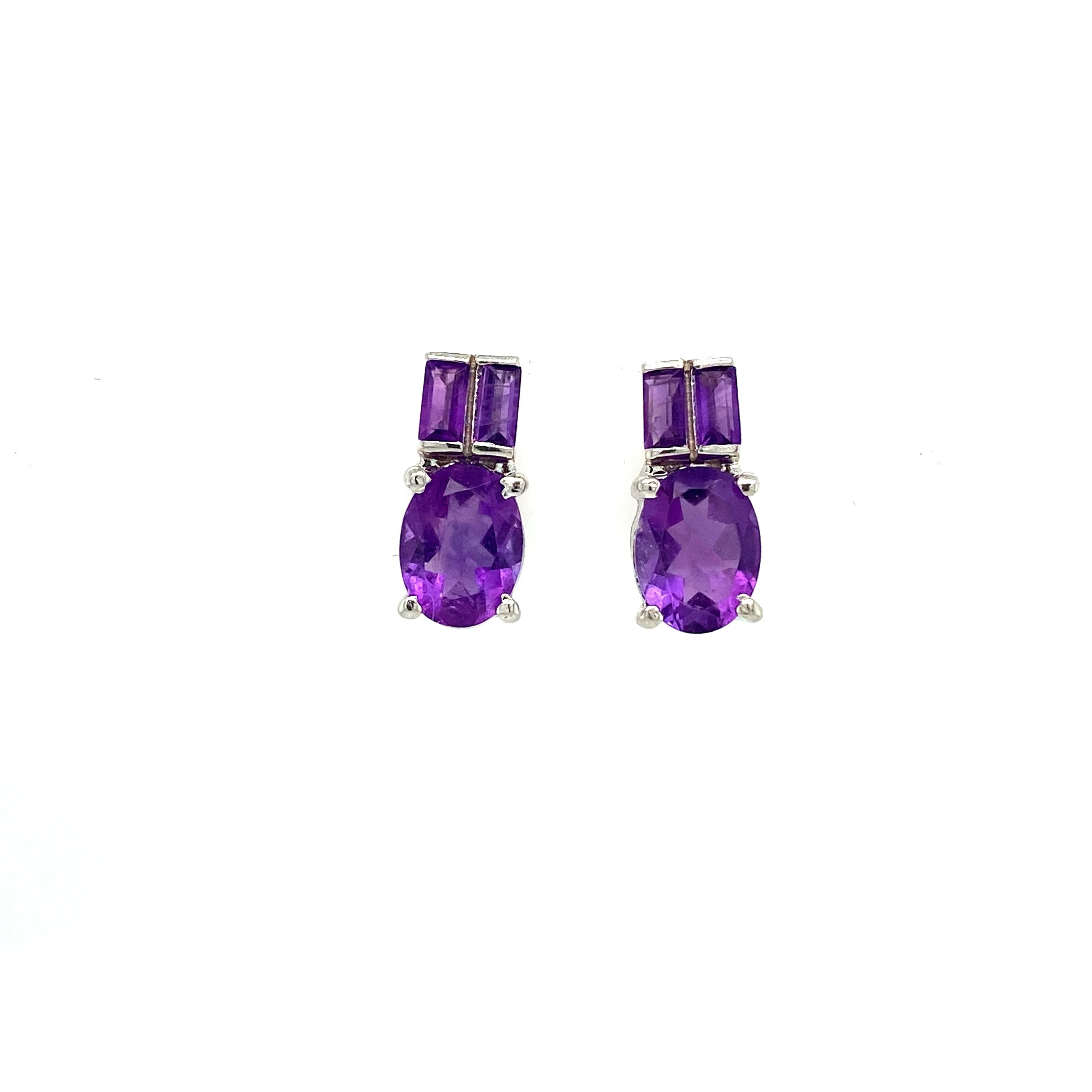 Amethyst Earring in .925 Sterling Silver - KST 52749