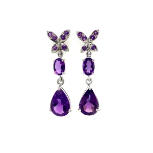 Amethyst Earring in .925 Sterling Silver - KST 53382