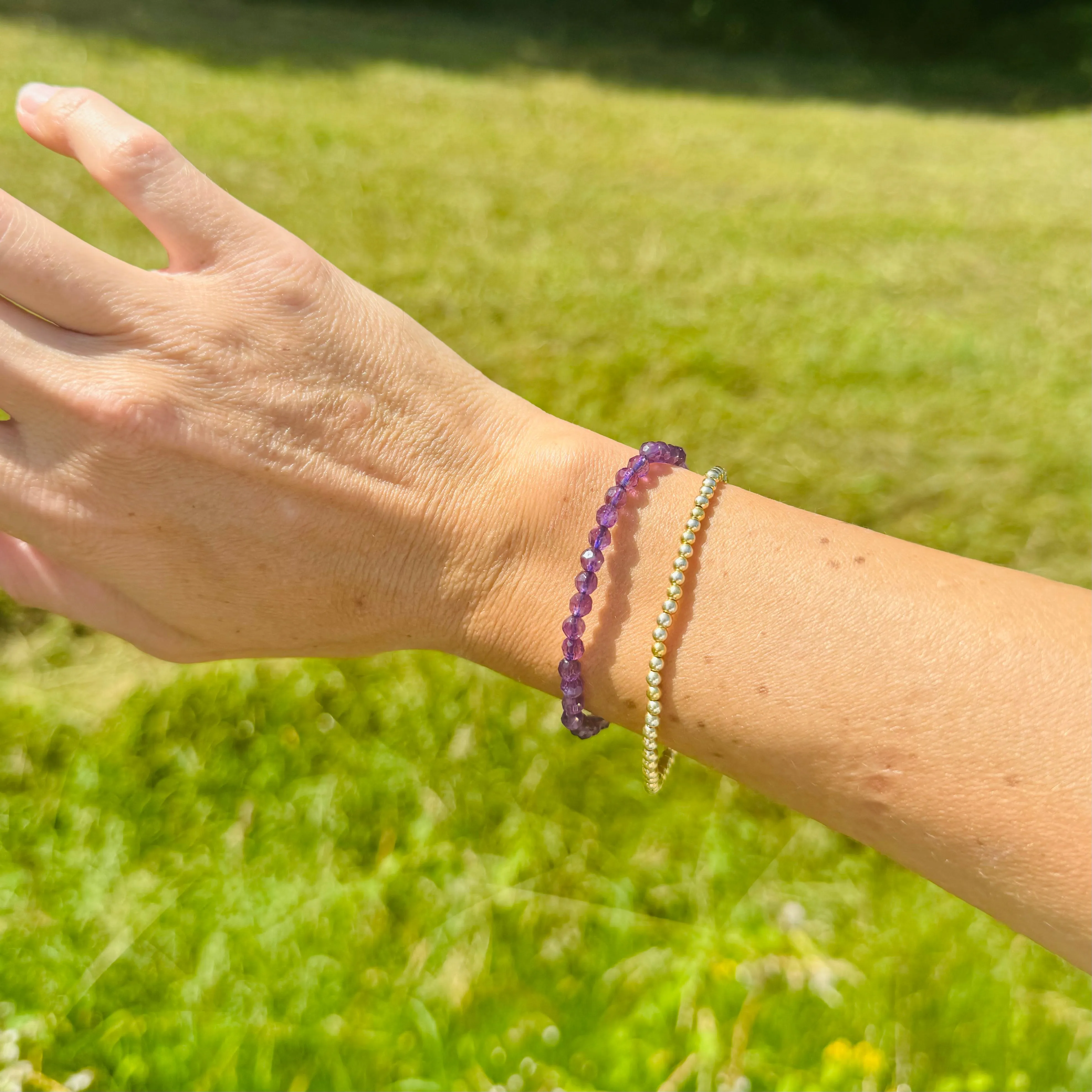 Amethyst Facetted Delicate Bracelet