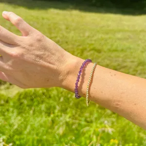 Amethyst Facetted Delicate Bracelet