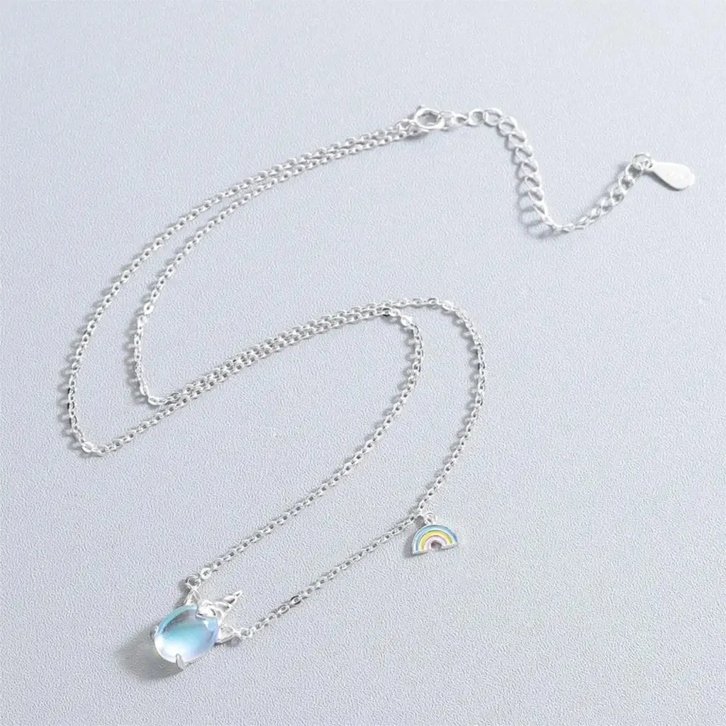 Animal Unicorn Pendants Necklaces For Children Girls Best Friend Rainbow Necklace Chain Jewelry