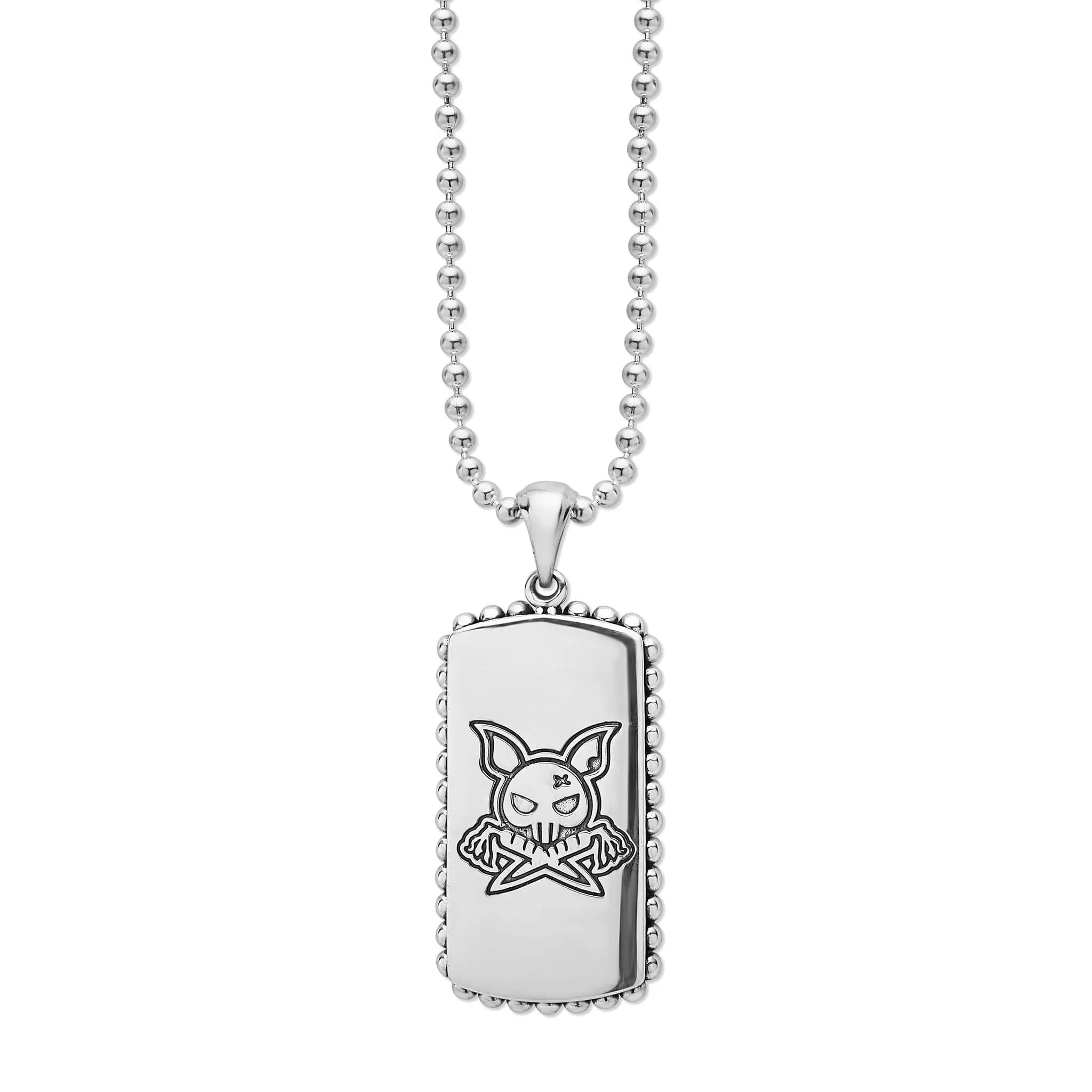Anthem Black Agate Tag Amulet Necklace