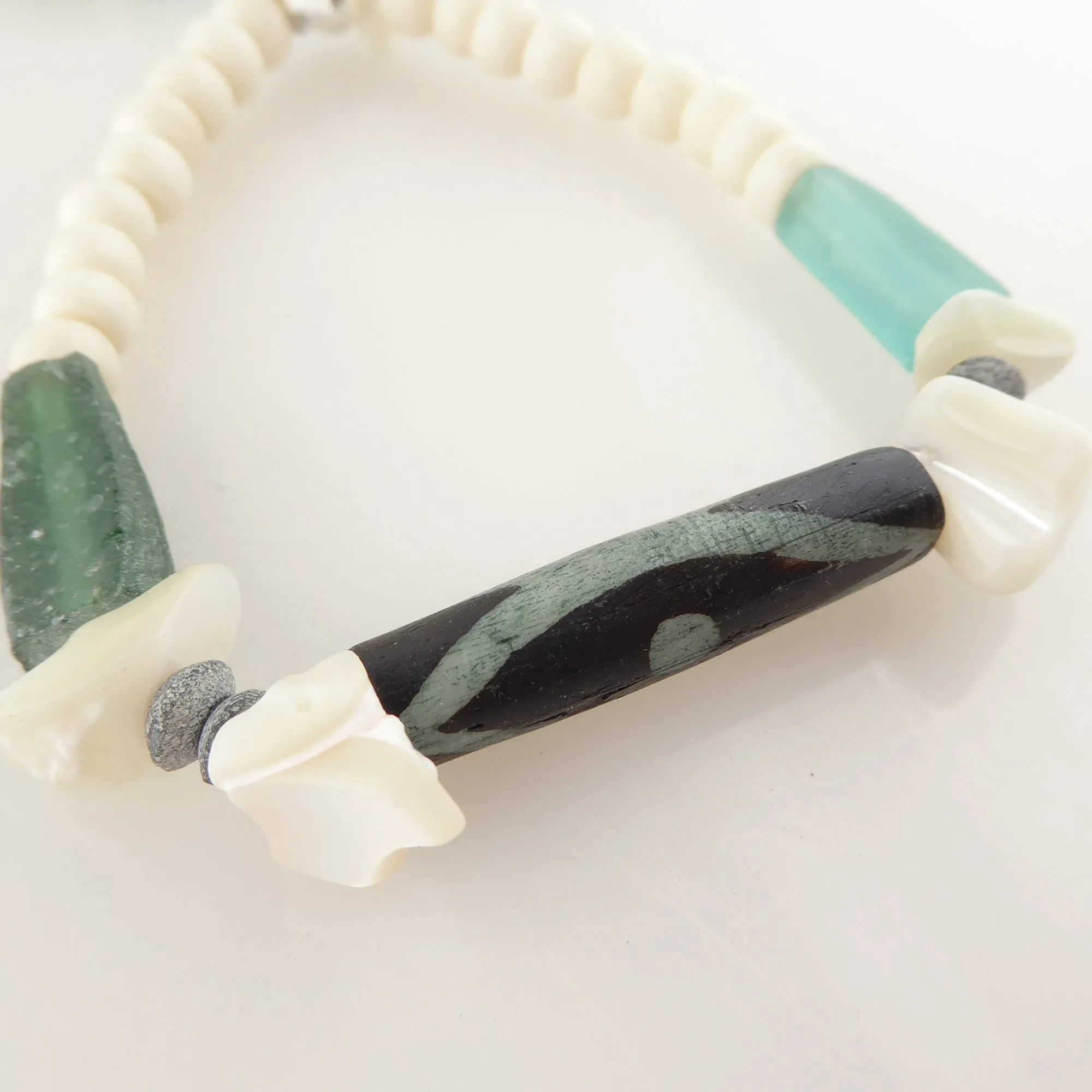 Antique roman glass bracelet set
