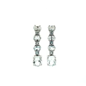 Aquamarine Earring in .925 Sterling Silver - KST 56753