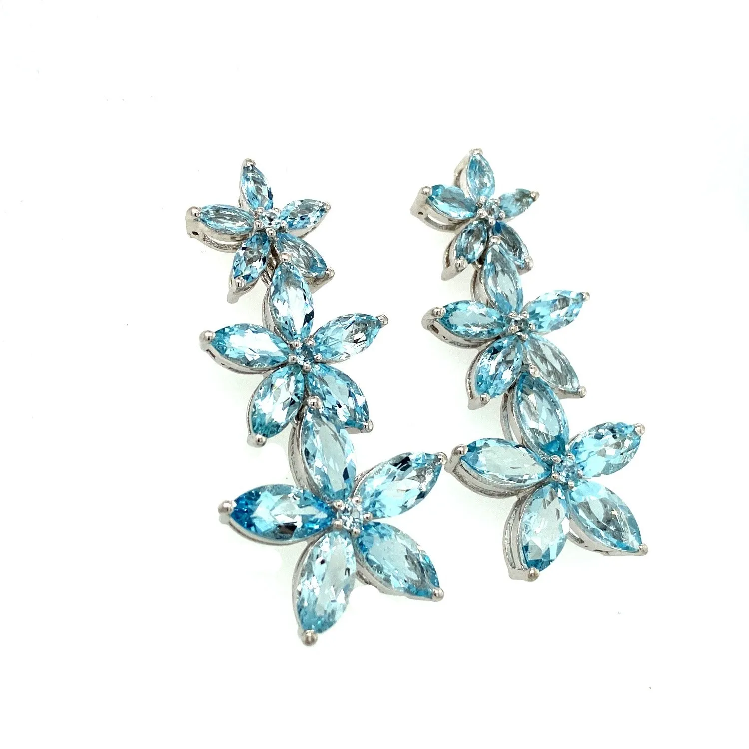Aquamarine Earring in .925 Sterling Silver - KST 56798