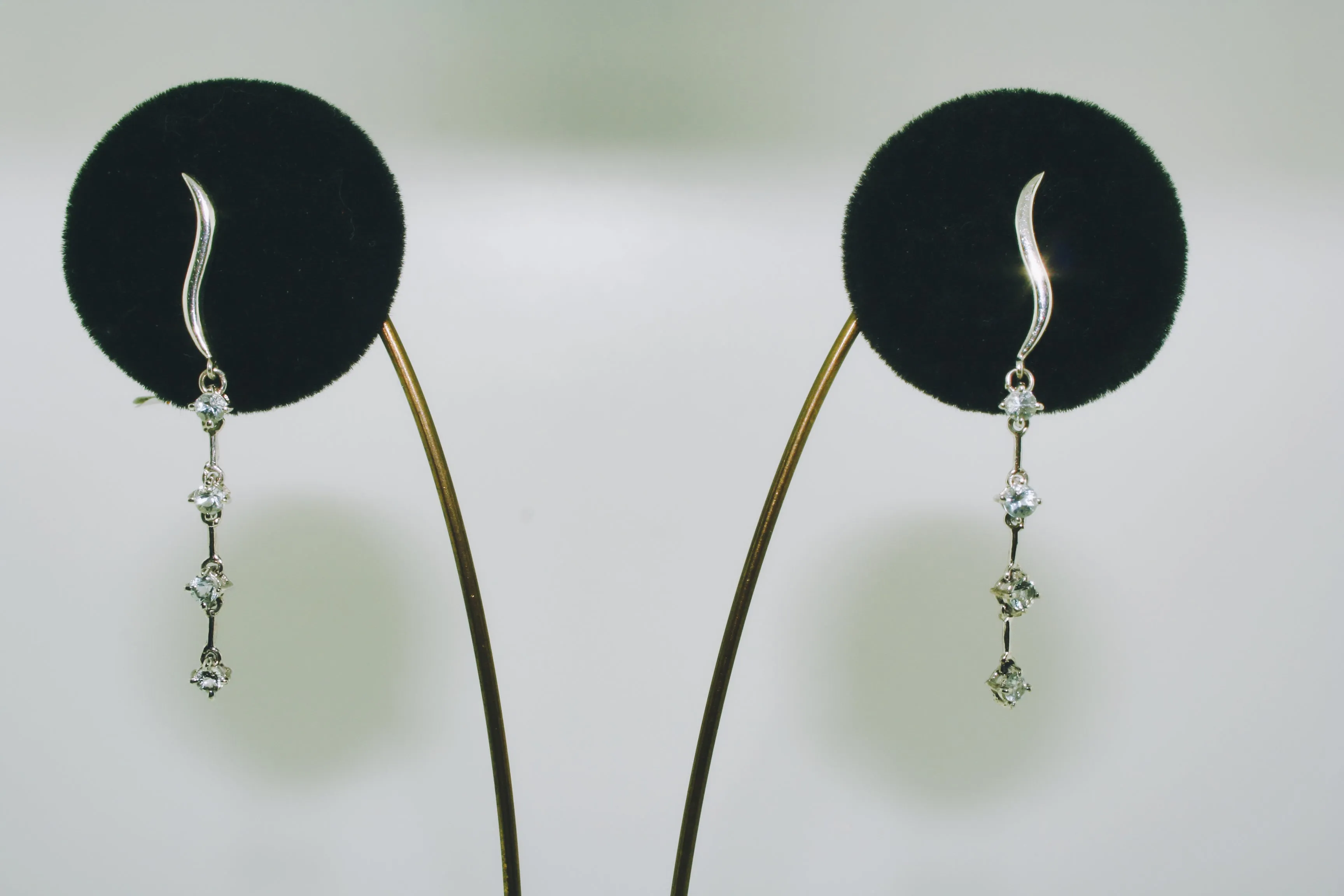 Aquamarine Earrings in 14K White Gold