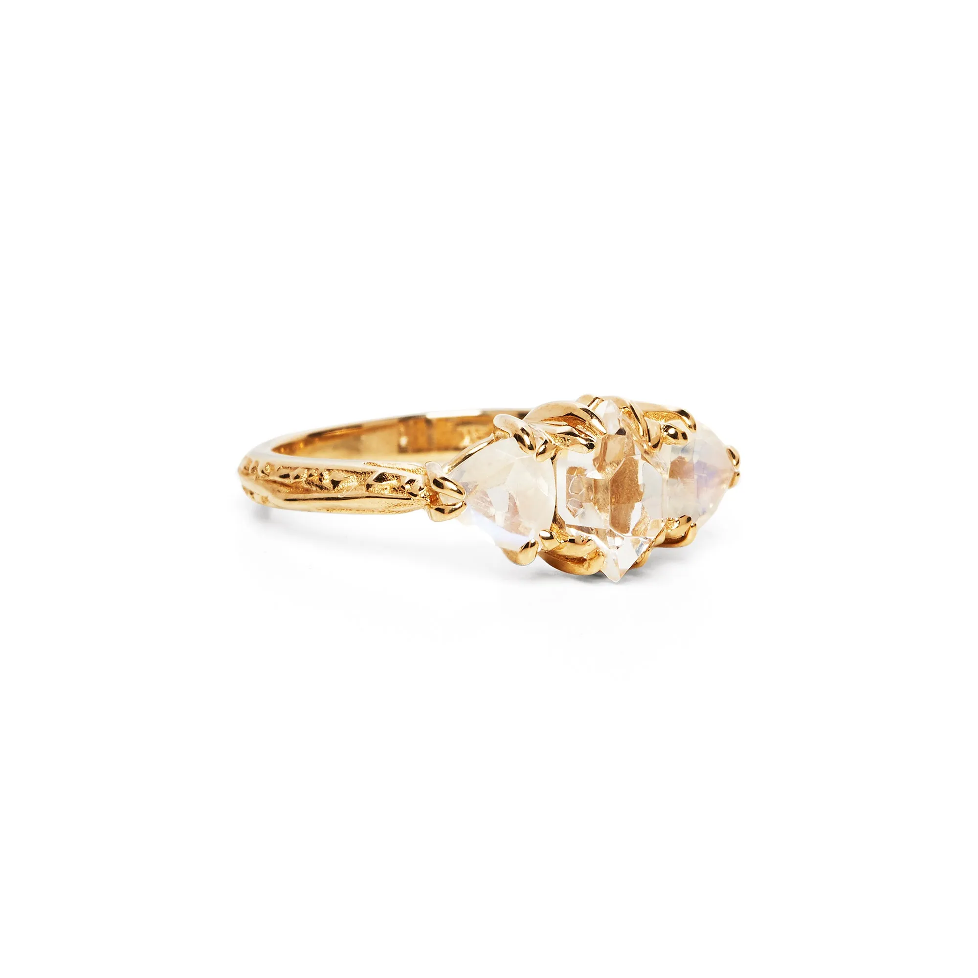 ARTEMIS ENGAGEMENT RING | 14K GOLD & HERKIMER DIAMOND