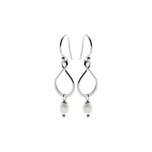 Astrid pearl droplet twist earrings