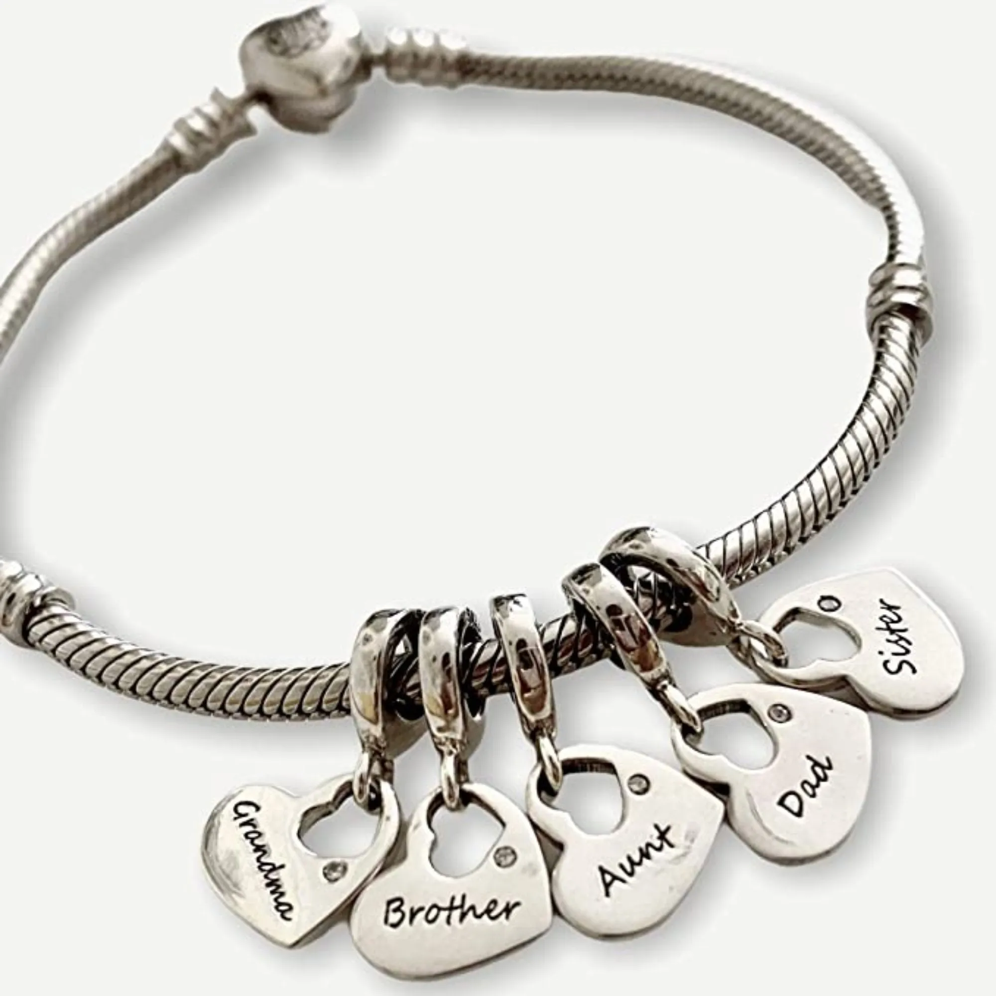 Aunt Heart Dangle Pendant Charm