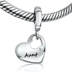 Aunt Heart Dangle Pendant Charm