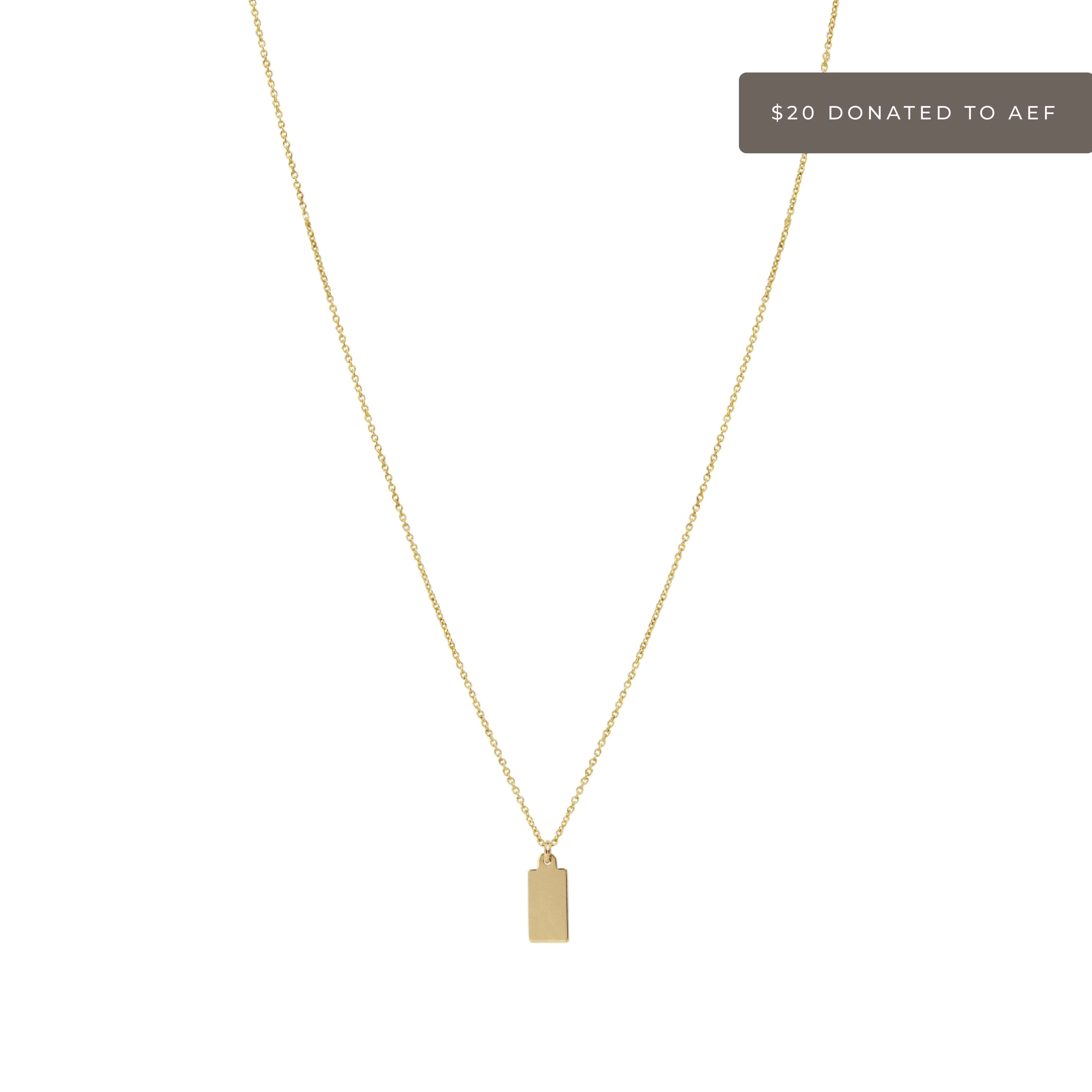 Australian Endometriosis Foundation - Engraved Necklace - Gold