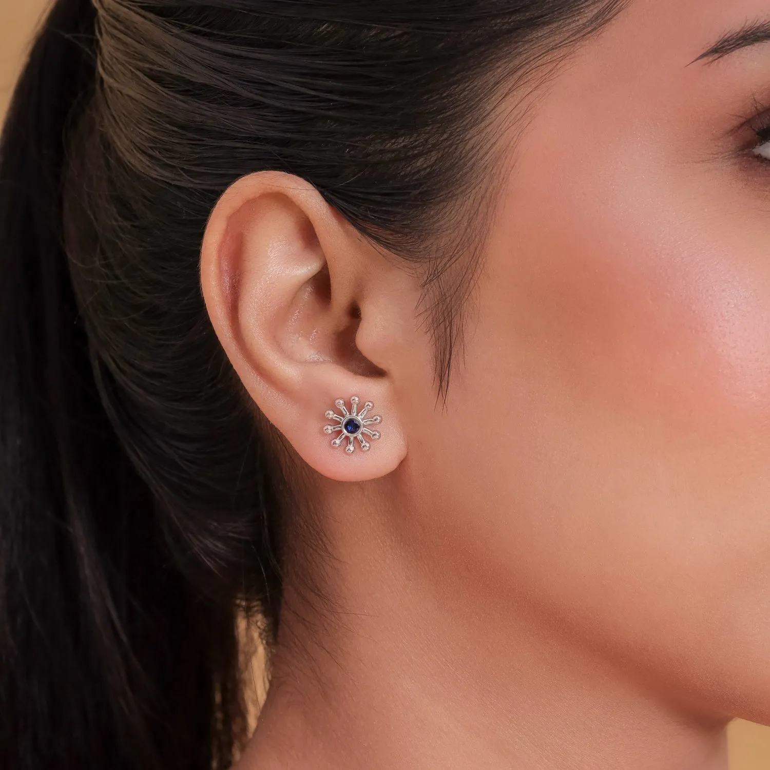 Azure Sunburst Shine Earring