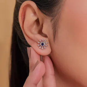 Azure Sunburst Shine Earring