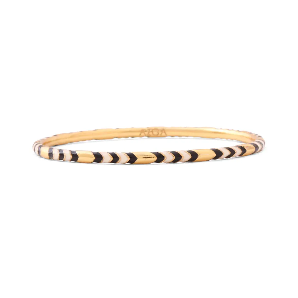 Bangle Chevron - blue and ivory (s8)