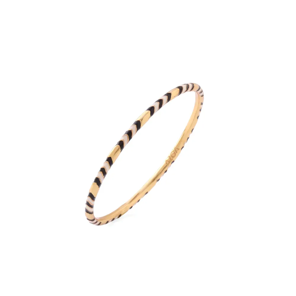 Bangle Chevron - blue and ivory (s8)