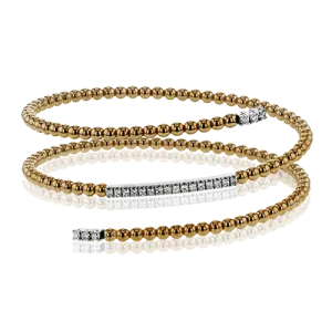 Bangle in 18k Gold with Diamonds