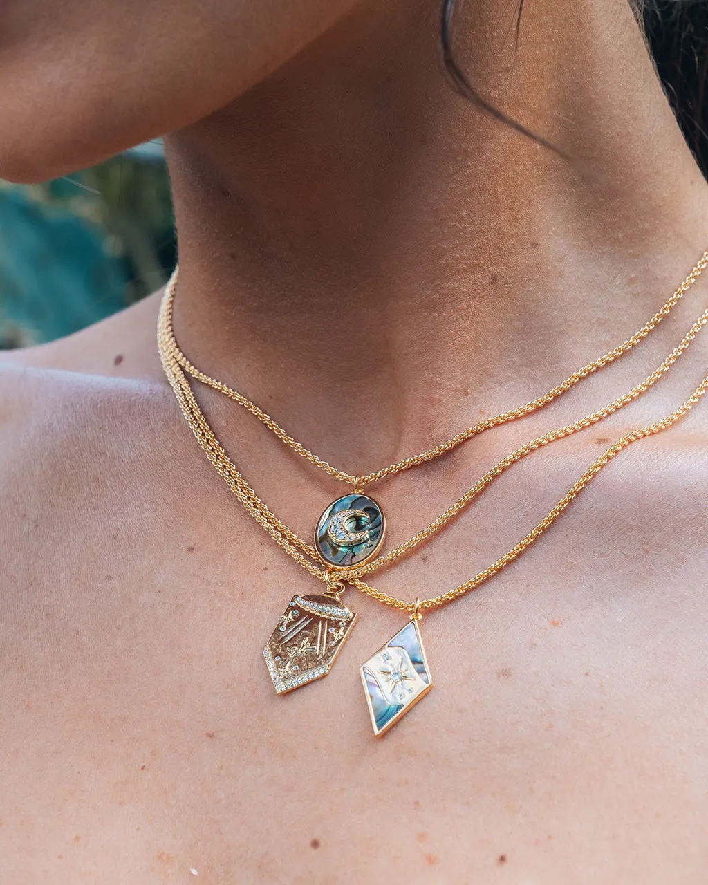 Beam Me Up CZ Pendant Necklace