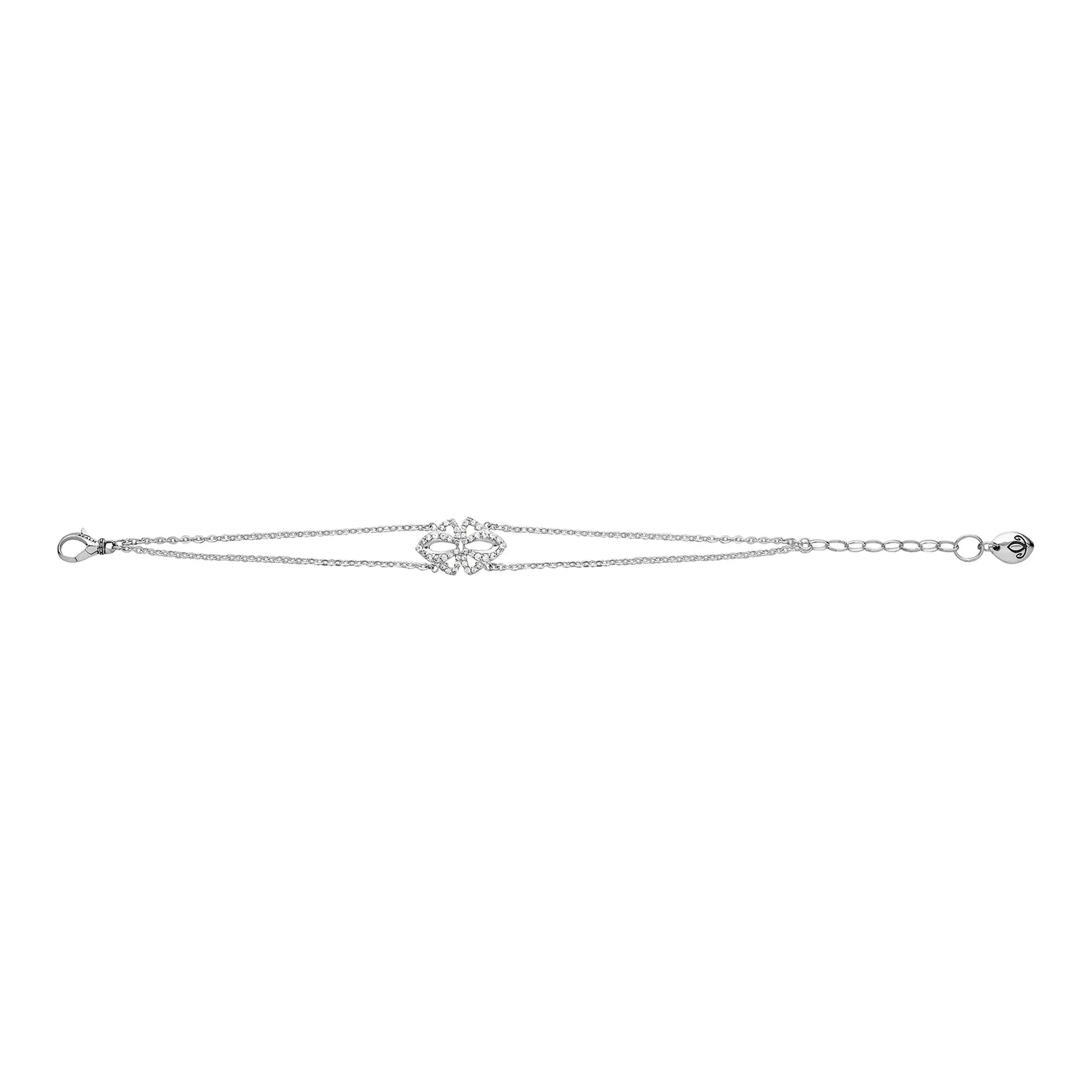 Beauty Pavé Chain Bracelet - Sterling Silver   CZ Blanc