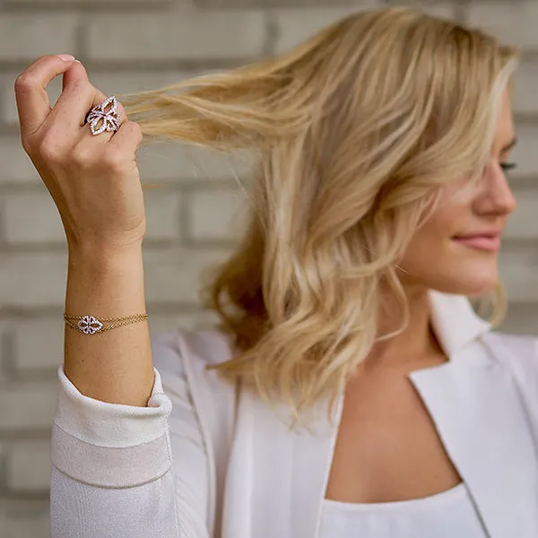 Beauty Pavé Chain Bracelet - Sterling Silver   CZ Blanc
