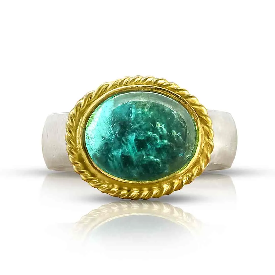 Blue Grotto Ring - 22 Karat Gold and Sterling Silver