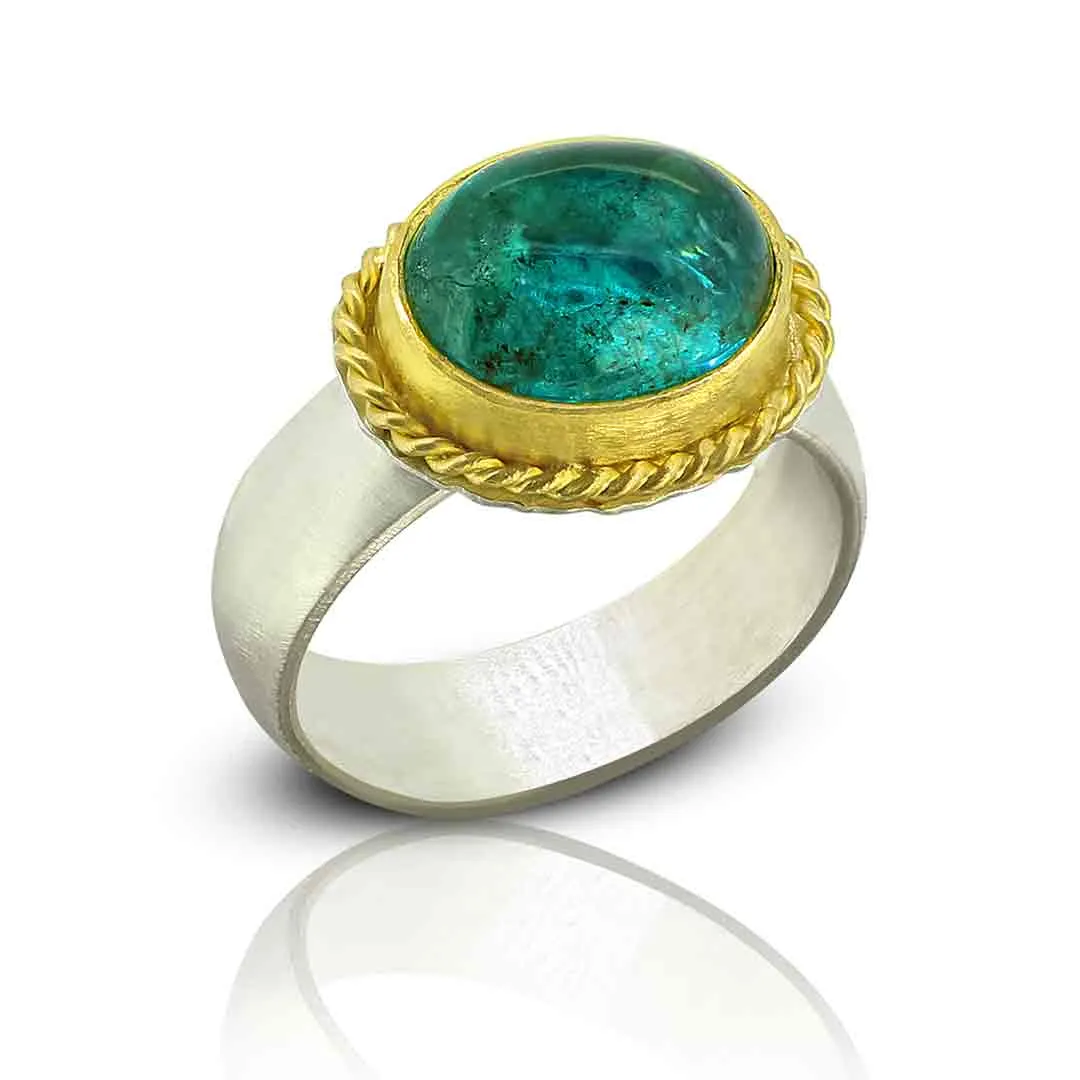 Blue Grotto Ring - 22 Karat Gold and Sterling Silver
